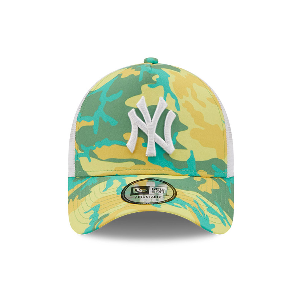 New York Yankees Camo Pack Green A-Frame Trucker Cap