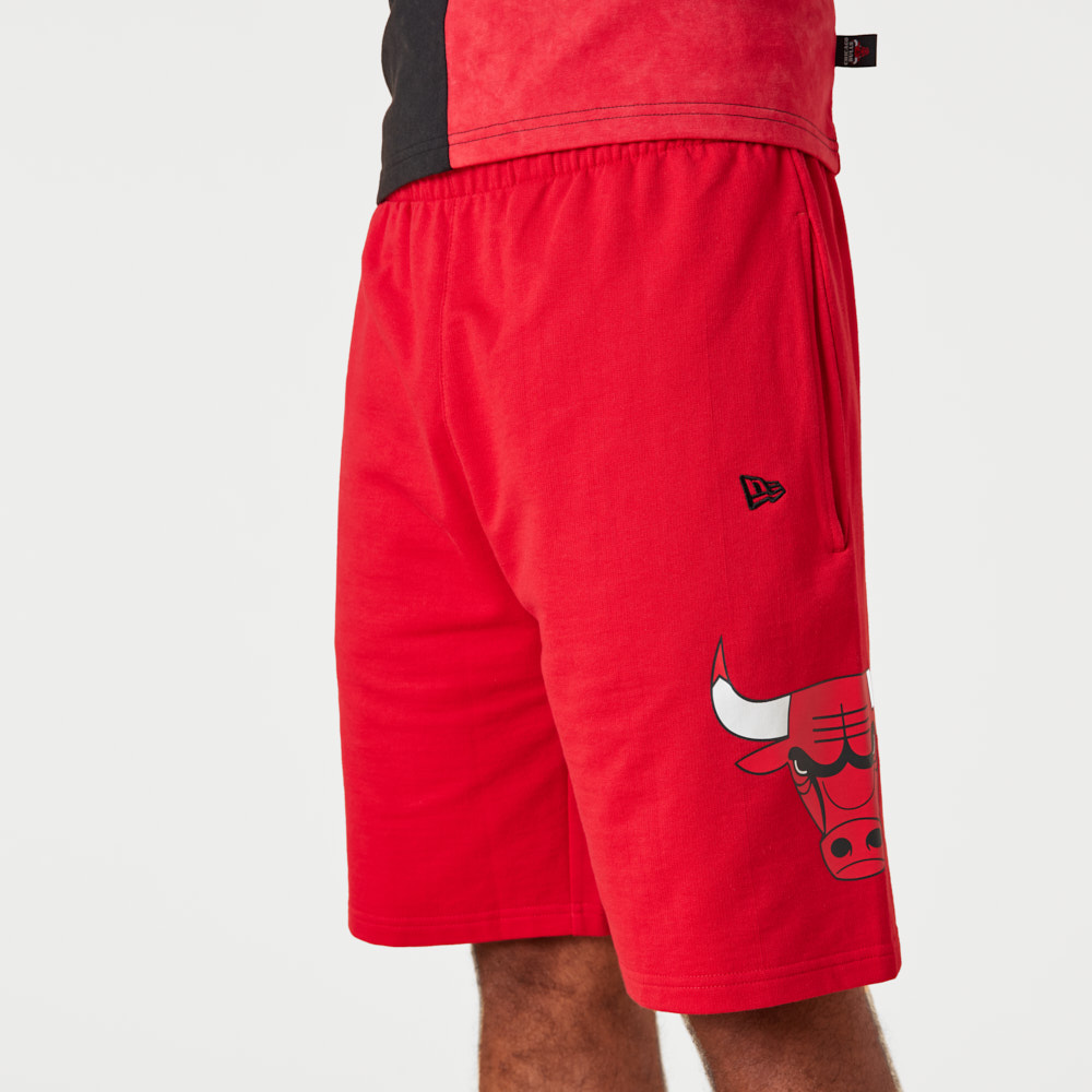 Chicago Bulls Washed Team Logo Red Shorts