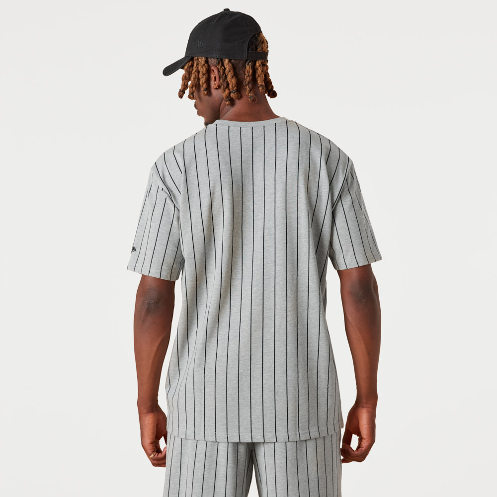 New Era Pinstripe Grey Oversized T-Shirt