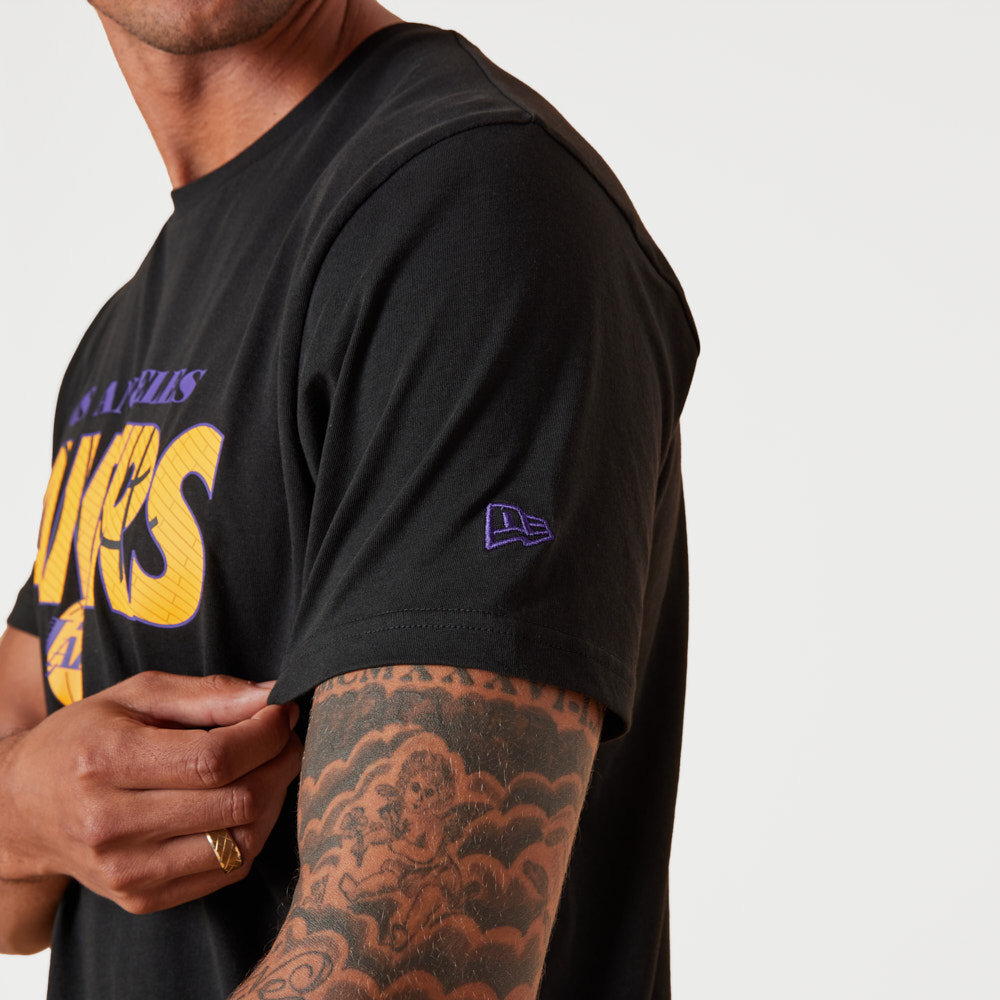 LA Lakers NBA Wordmark Black T-Shirt