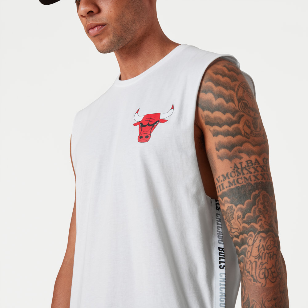 Chicago Bulls NBA Team Logo White Tank Top
