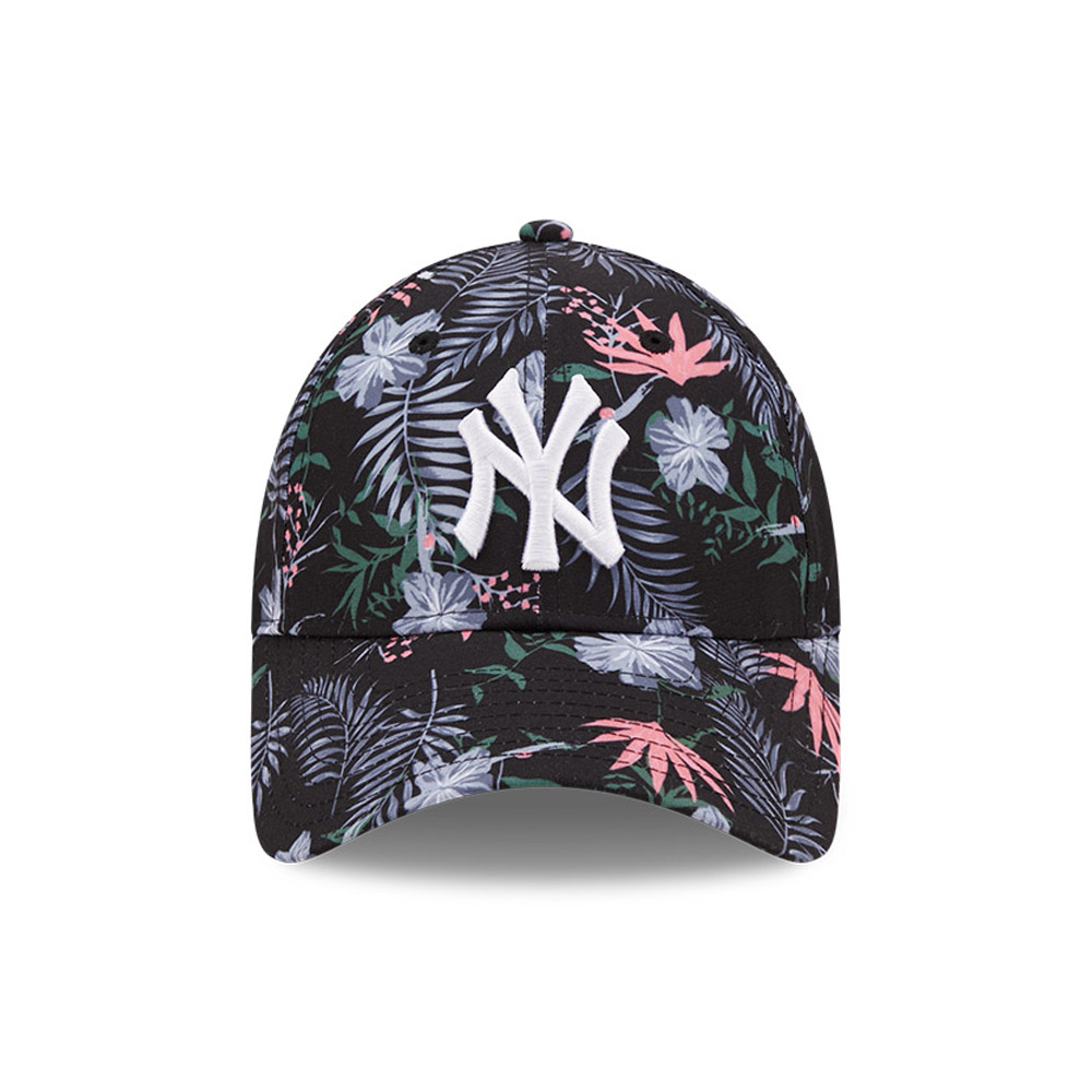 New York Yankees Floral Womens Black 9FORTY Adjustable Cap