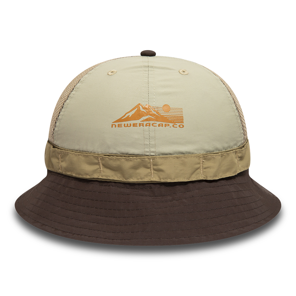 New Era Nylon Colour Block Brown Explorer Bucket Hat