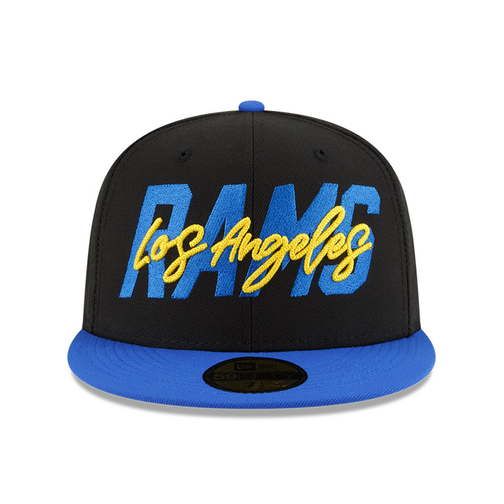 LA Rams NFL Draft Black 59FIFTY Fitted Cap