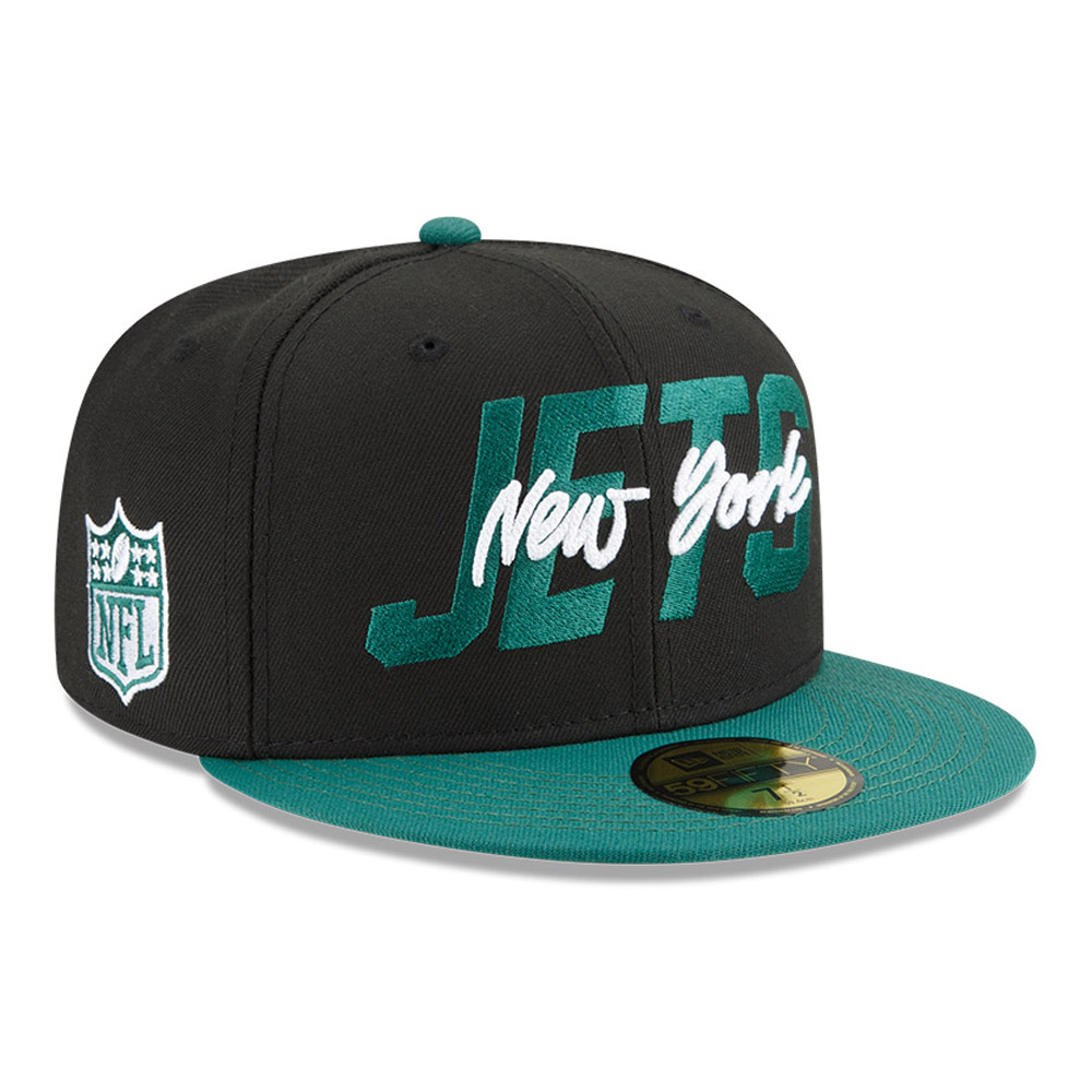 New York Jets NFL Draft Black 59FIFTY Fitted Cap