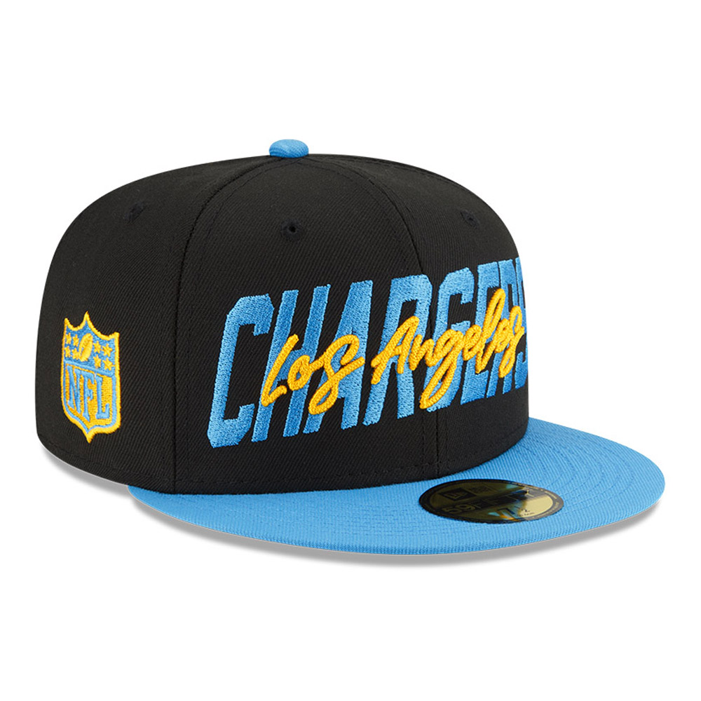 LA Chargers NFL Draft Black 59FIFTY Fitted Cap
