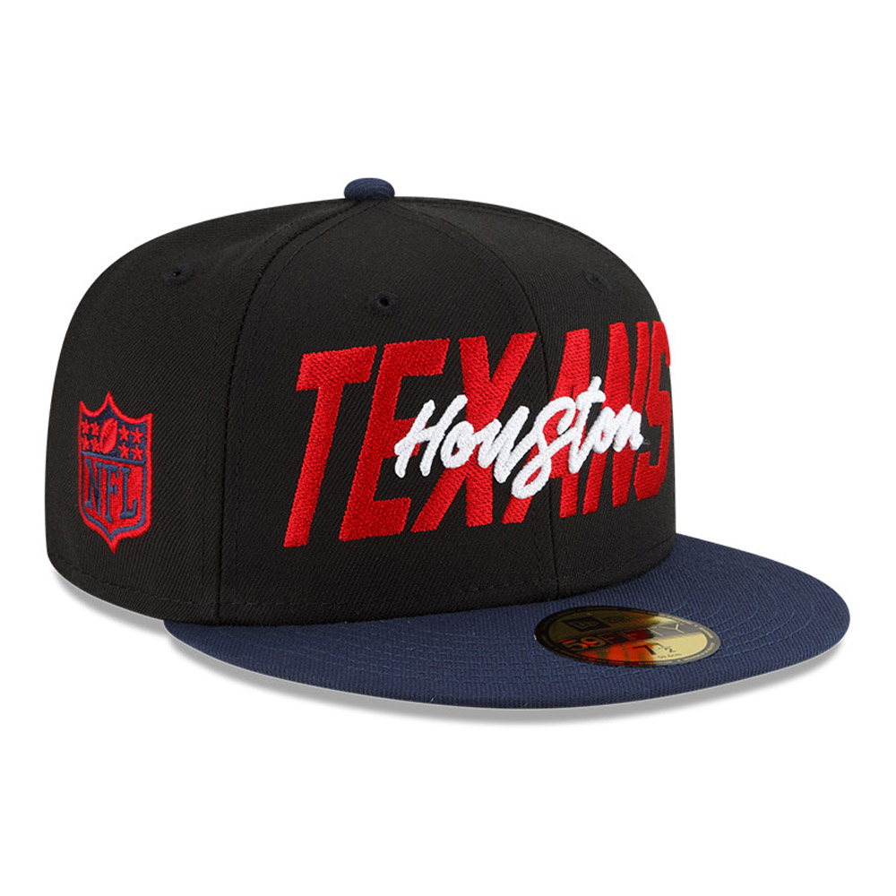 Houston Texans NFL Draft Black 59FIFTY Fitted Cap
