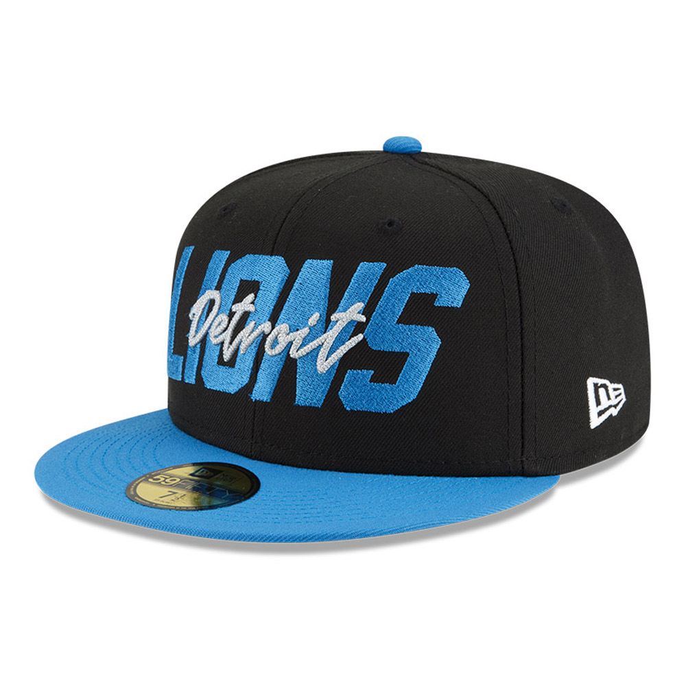 Detroit Lions NFL Draft Black 59FIFTY Fitted Cap