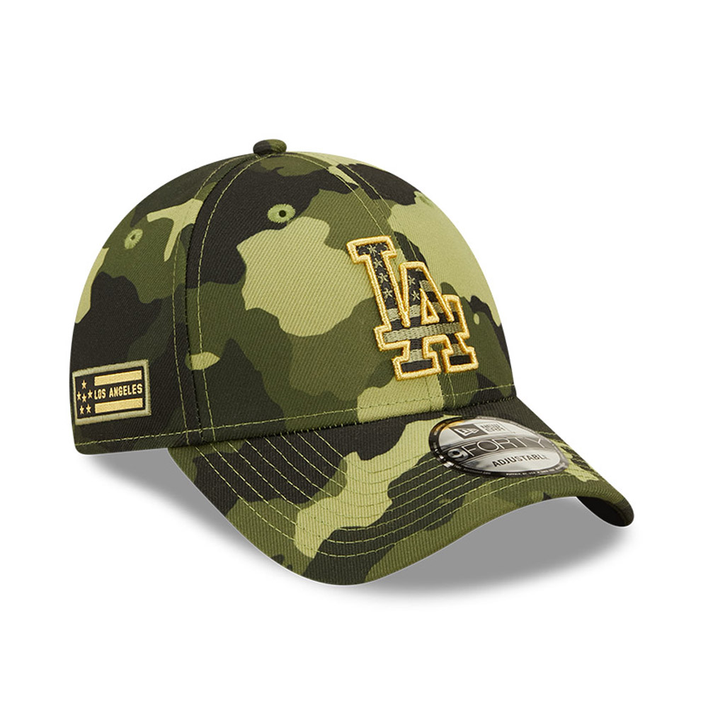LA Dodgers MLB Armed Forces Camo 9FORTY Adjustable Cap