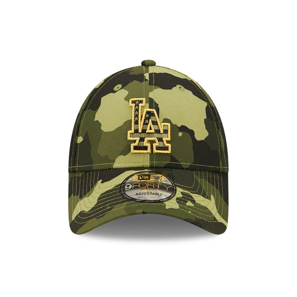 LA Dodgers MLB Armed Forces Camo 9FORTY Adjustable Cap
