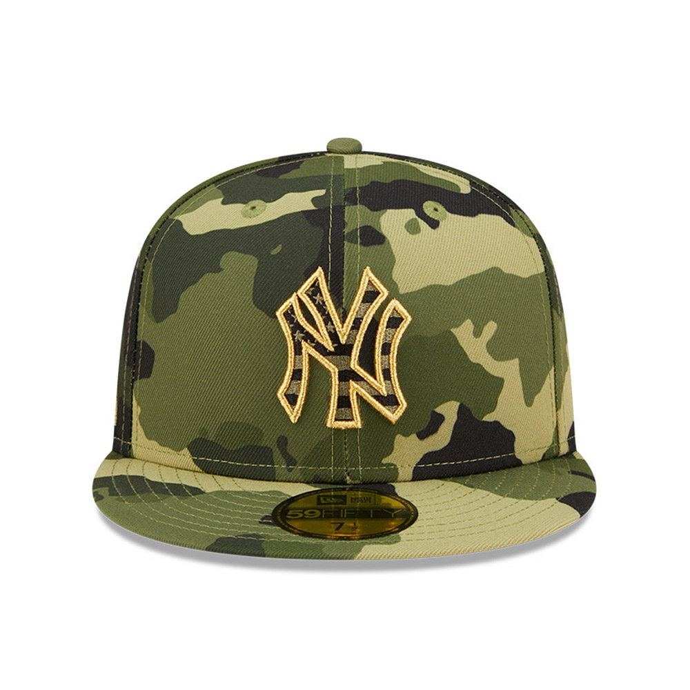 New York Yankees MLB Armed Forces Camo 59FIFTY Fitted Cap