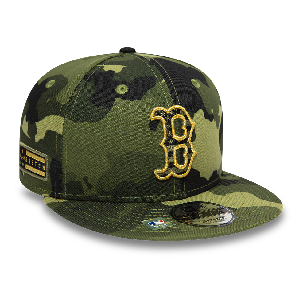 Boston Red Sox MLB Armed Forces Camo 9FIFTY Snapback Cap