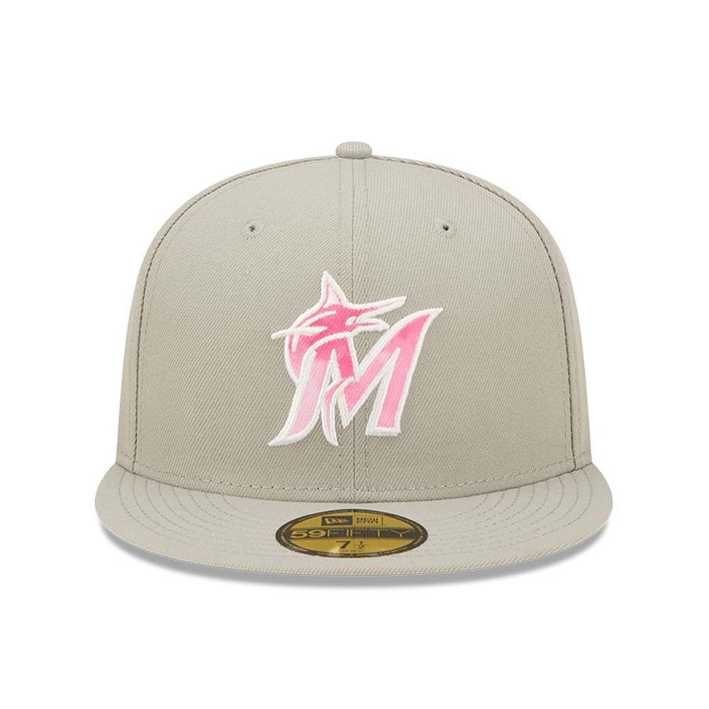 Miami Marlins MLB Mothers Day Grey 59FIFTY Fitted Cap