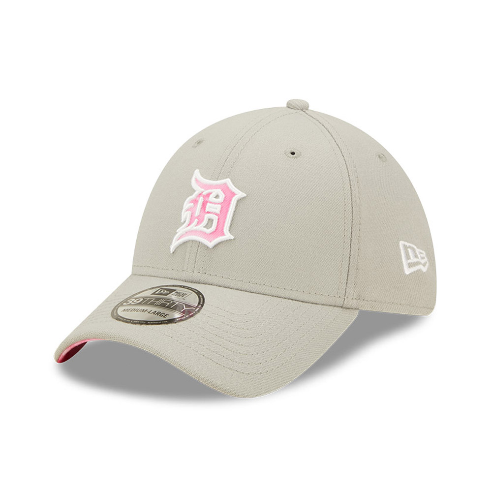 Detroit Tigers MLB Mothers Day Grey 39THIRTY Stretch Fit Cap