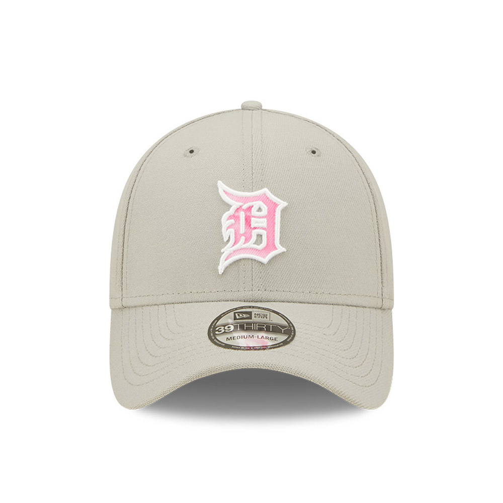 Detroit Tigers MLB Mothers Day Grey 39THIRTY Stretch Fit Cap