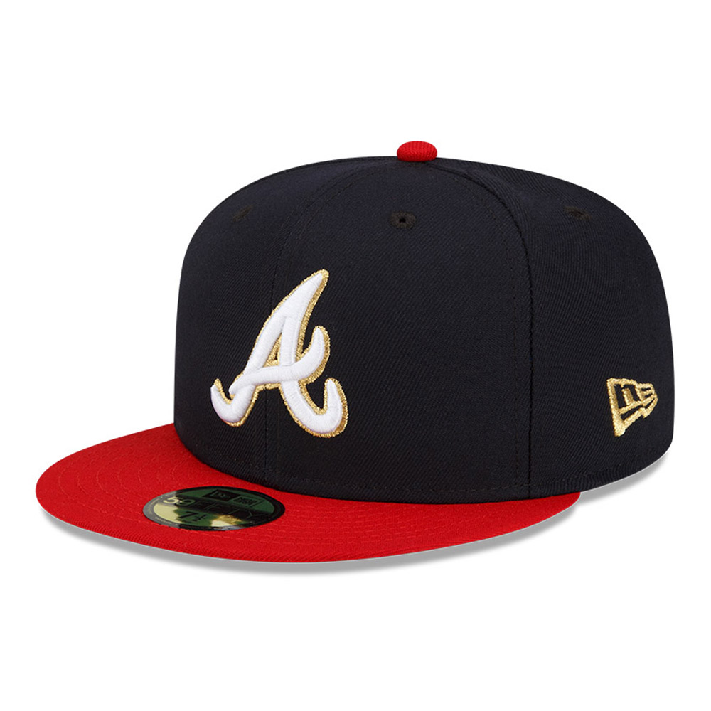 Atlanta Braves MLB Gold Navy 59FIFTY Cap