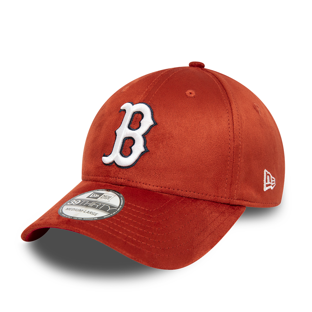 Boston Red Sox Faux Suede Red 39THIRTY Stretch Fit Cap