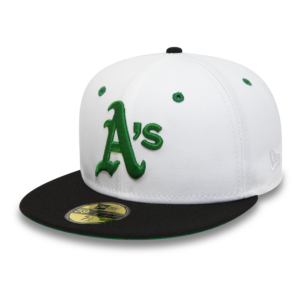 Marque  New EraNew Era Oakland Athletics Black White Logo Cap 59fifty 5950 Fitted MLB Limited Edition 