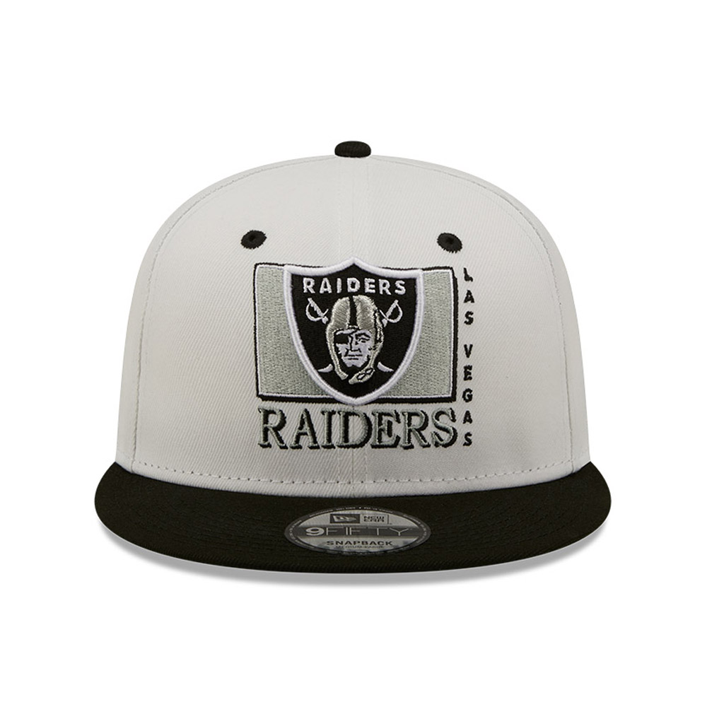 Las Vegas Raiders NFL Logo White 9FIFTY Snapback Cap