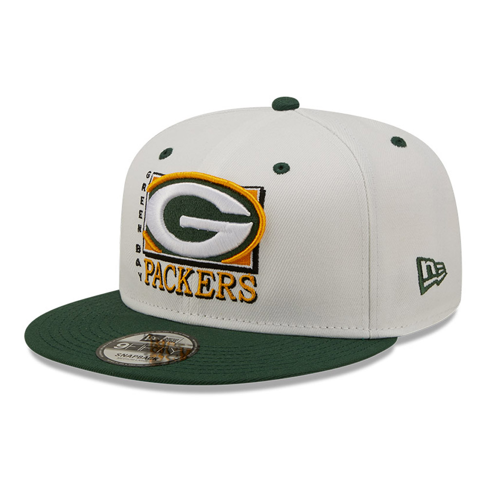 Green Bay Packers NFL Logo White 9FIFTY Snapback Cap
