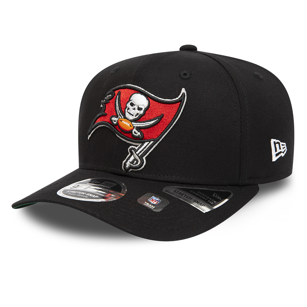 Tampa Bay Buccaneers NFL Team Logo Black 9FIFTY Stretch Snap Cap