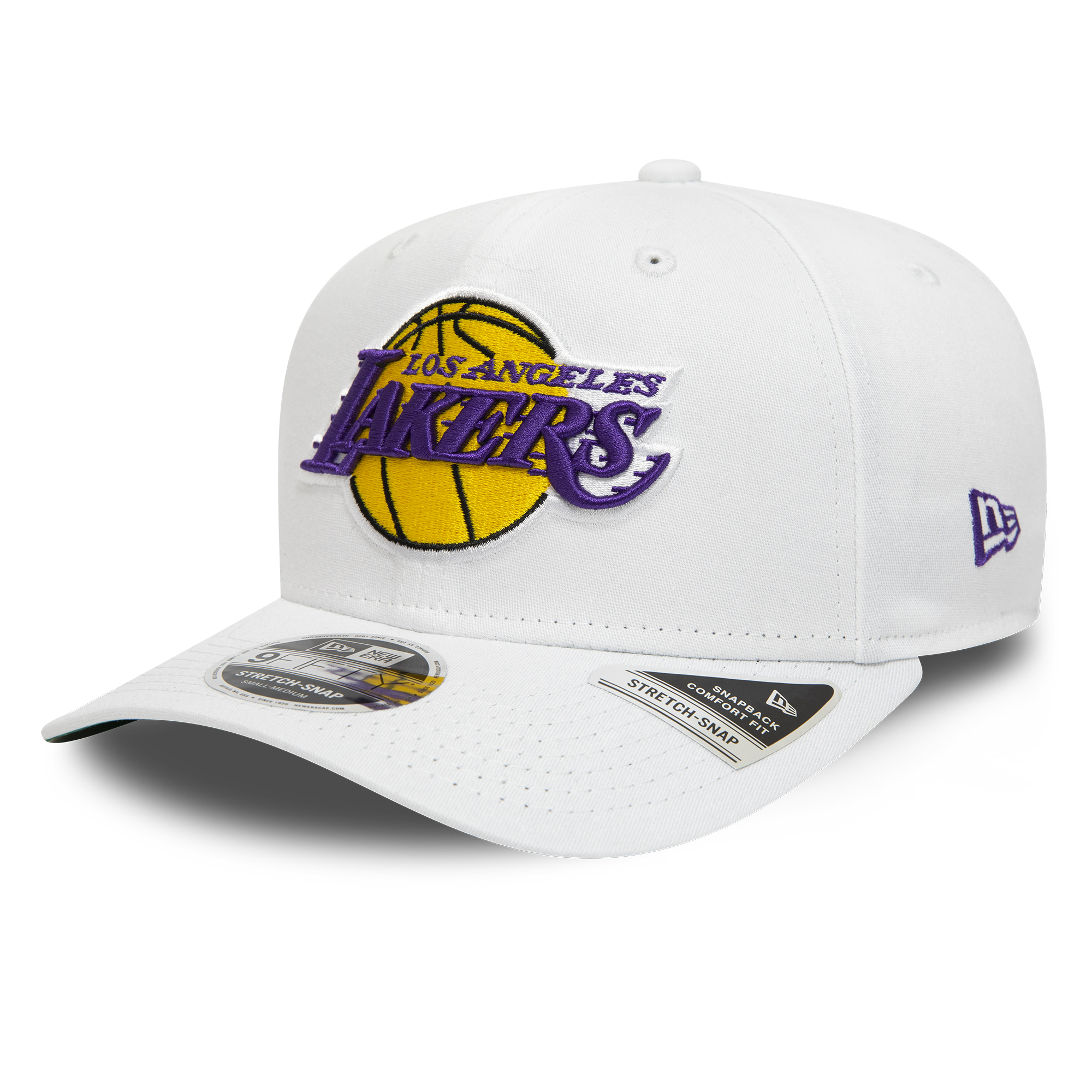LA Lakers NBA Team Logo White 9FIFTY Stretch Snap Cap