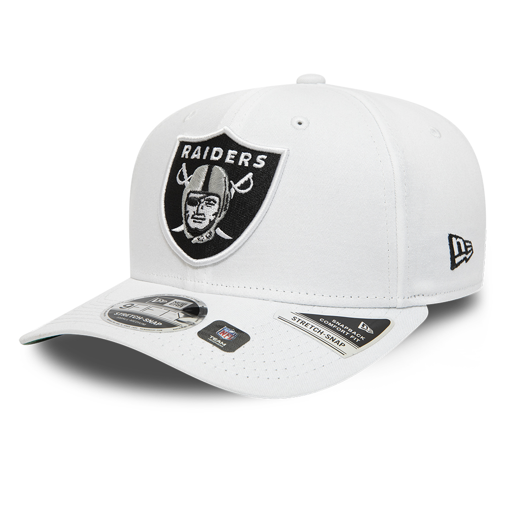 Las Vegas Raiders NFL Team Logo White 9FIFTY Stretch Snap Cap