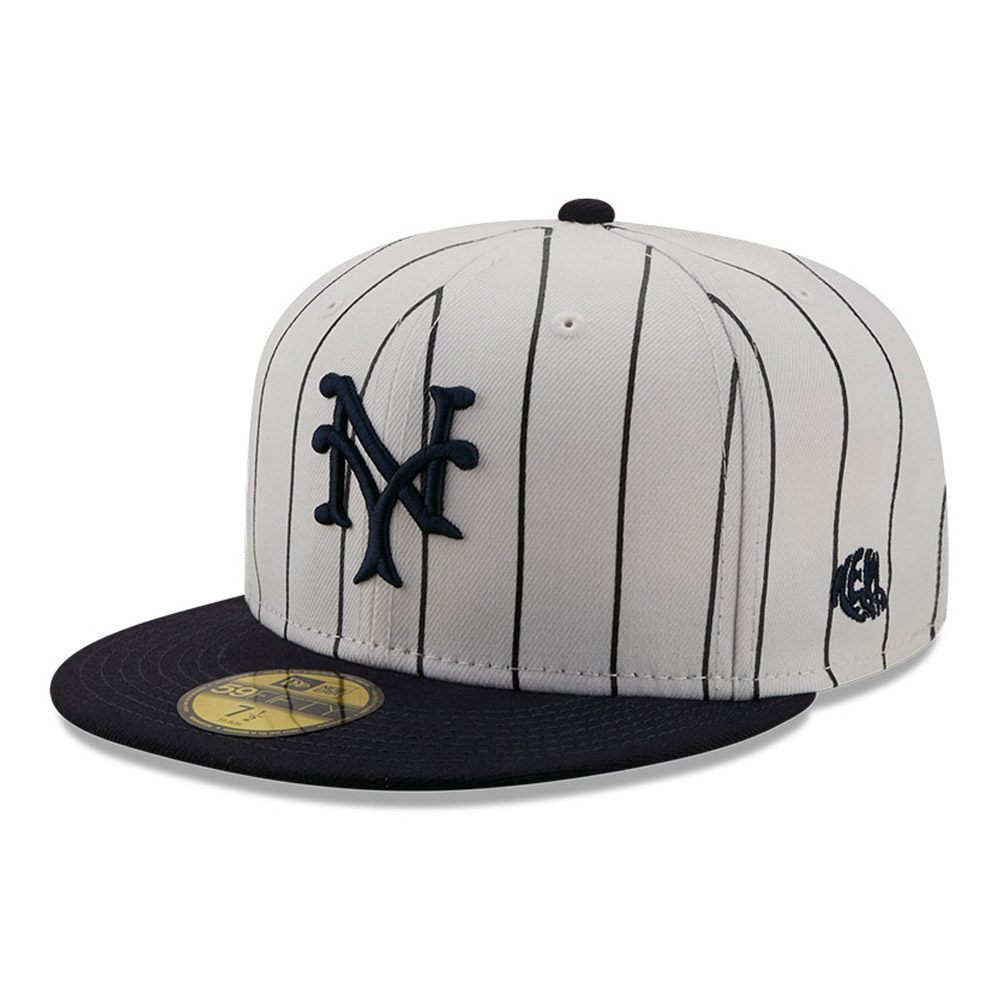 New York Giants MLB Logo History White 59FIFTY Fitted Cap