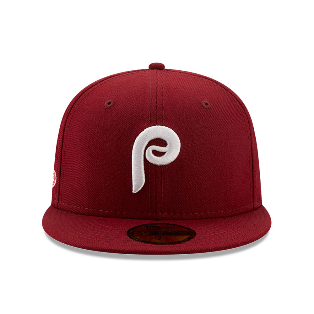 Philadelphia Phillies MLB Logo History Maroon 59FIFTY Fitted Cap