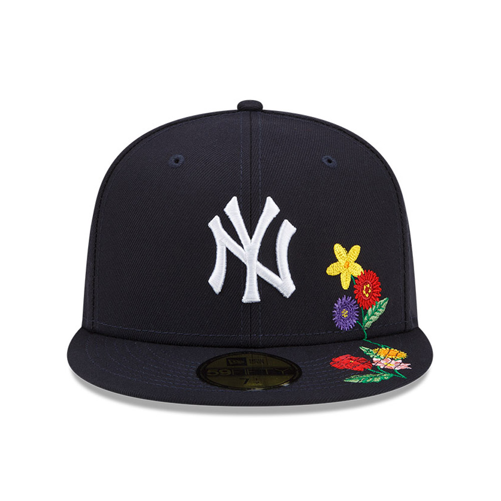 Official New Era New York Yankees MLB Visor Bloom Navy 59FIFTY Fitted ...