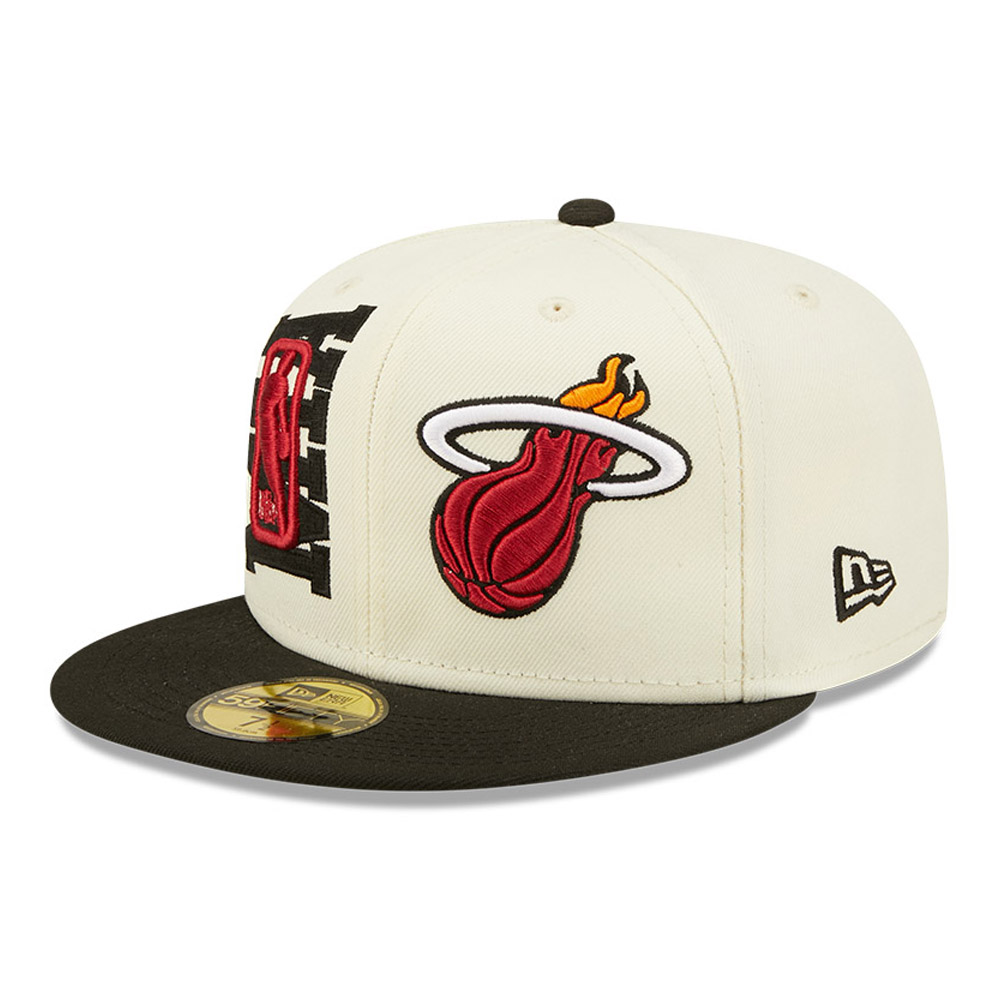 Miami Heat NBA Draft Stone 59FIFTY Fitted Cap