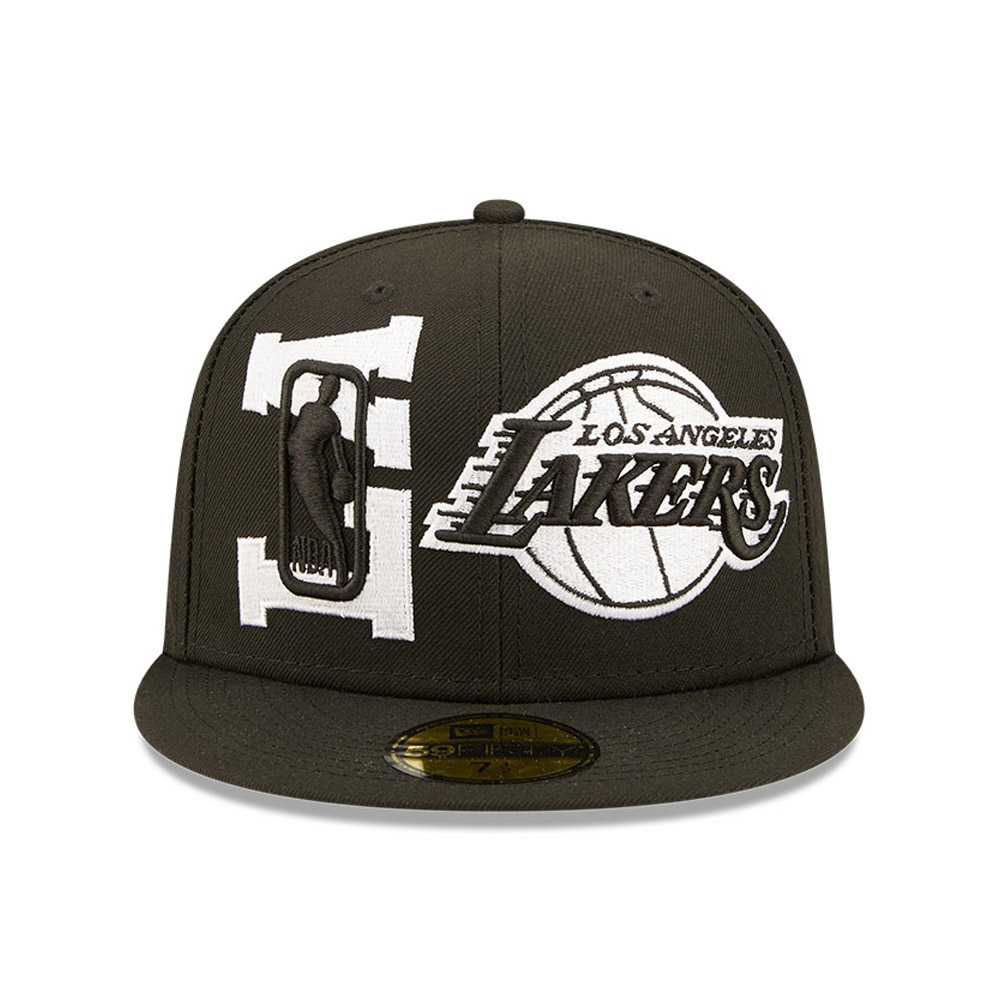 LA Lakers NBA Draft Black 59FIFTY Fitted Cap