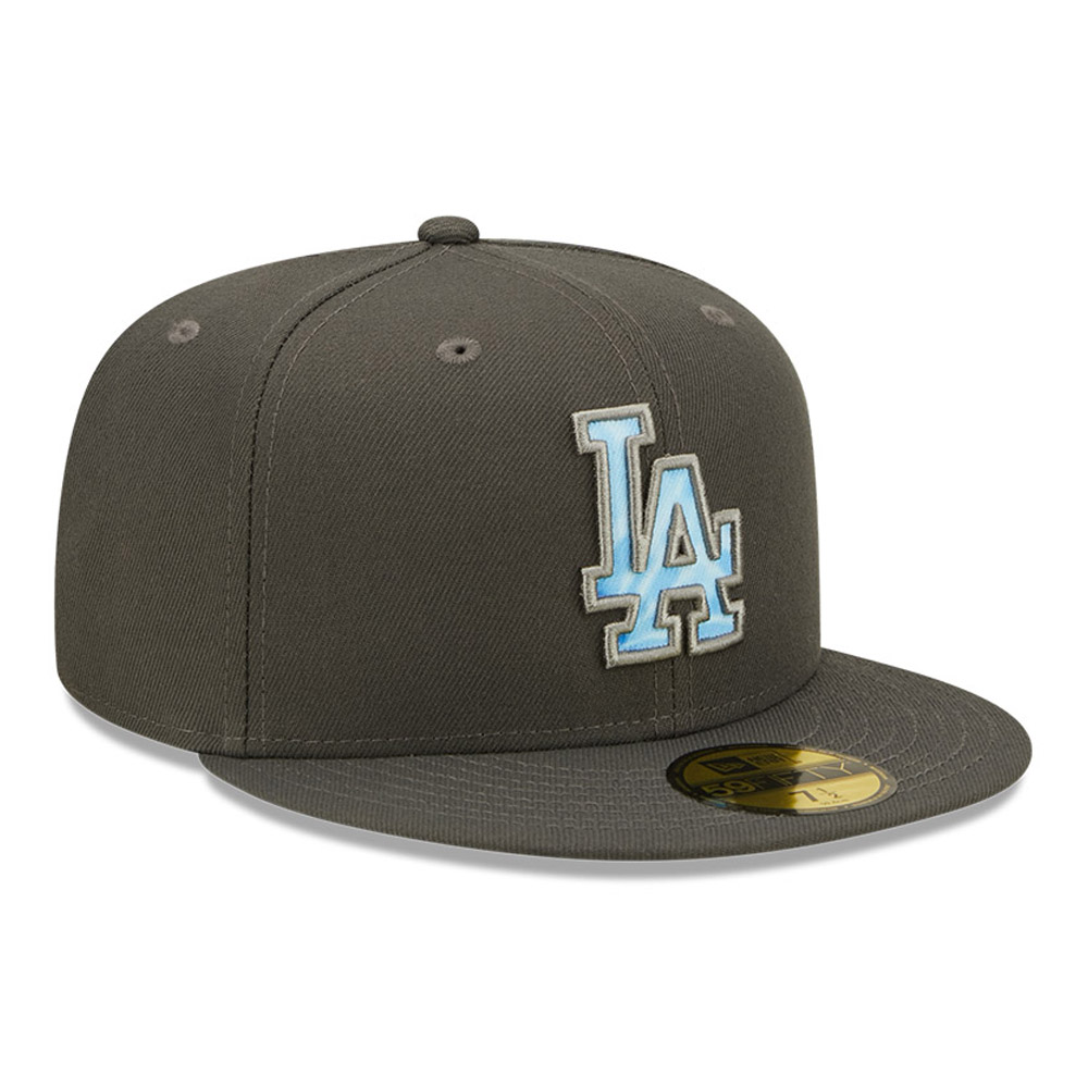 LA Dodgers MLB Fathers Day Grey 59FIFTY Fitted Cap