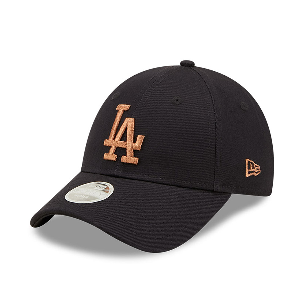 LA Dodgers Metallic Logo Womens Navy  9FORTY Adjustable Cap