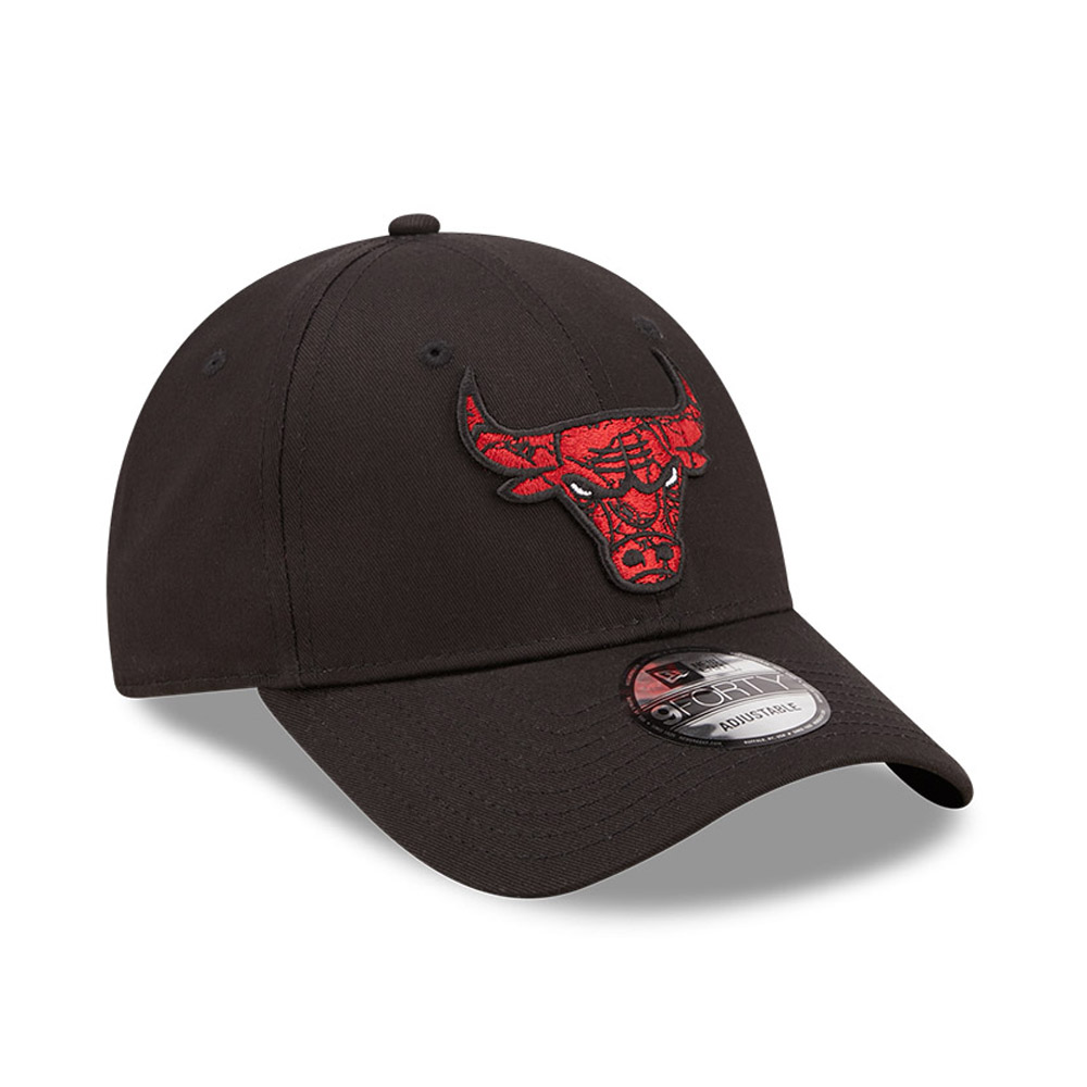 Chicago Bulls Marble Infill Black 9FORTY Adjustable Cap