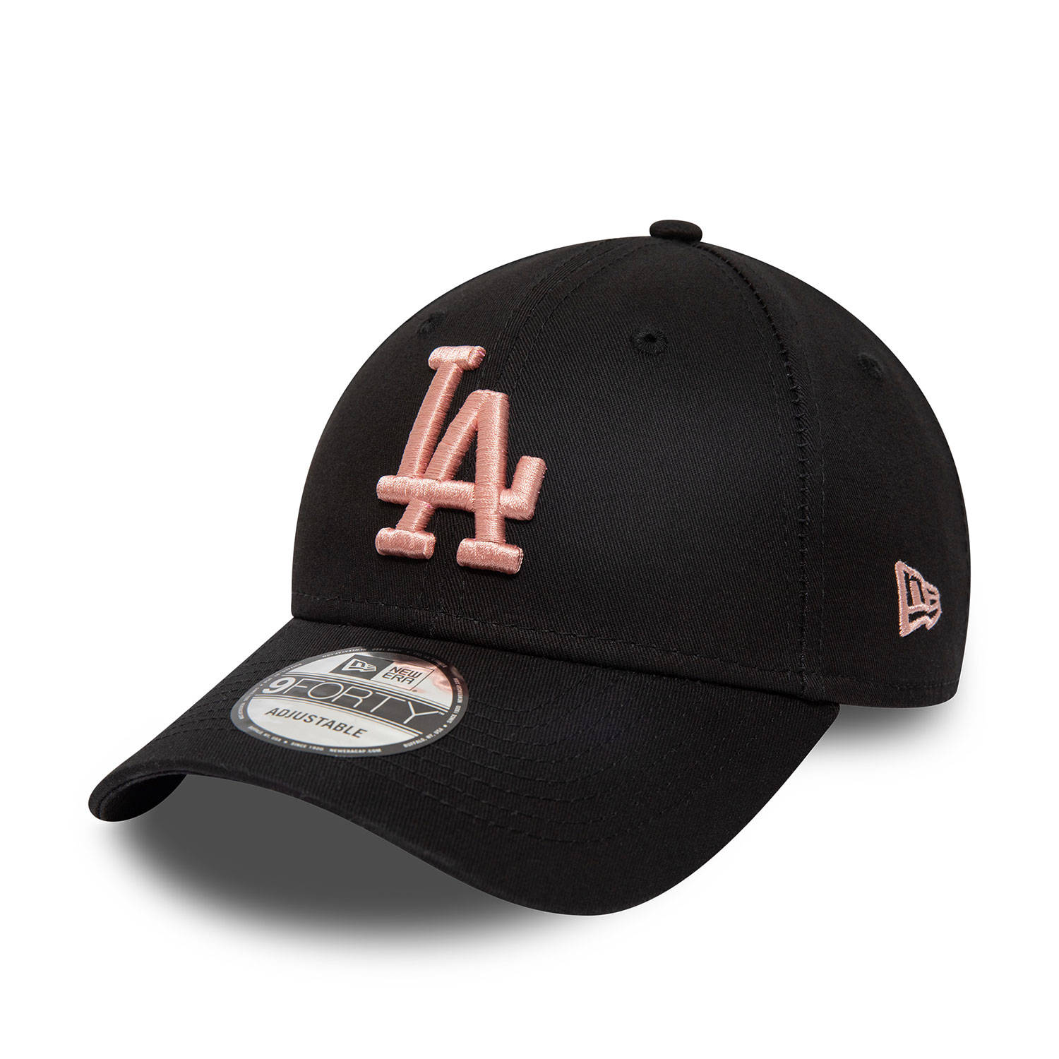 Official New Era LA Dodgers MLB League Essential Black 9FORTY Strapback ...