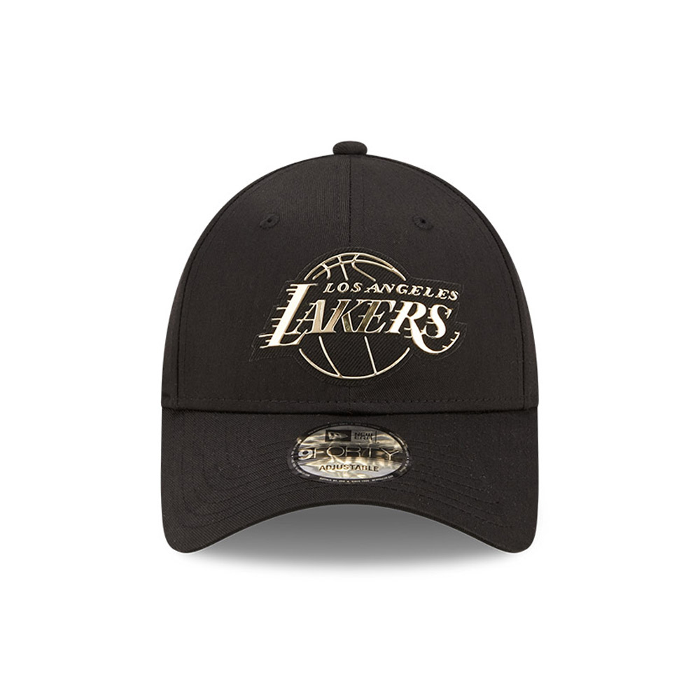 LA Lakers Foil Logo Black 9FORTY Adjustable Cap