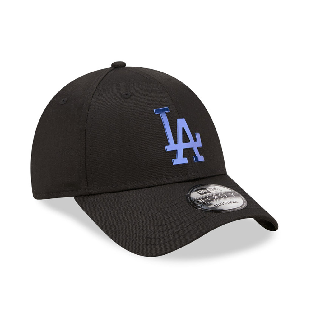 LA Dodgers Foil Logo Black 9FORTY Adjustable Cap