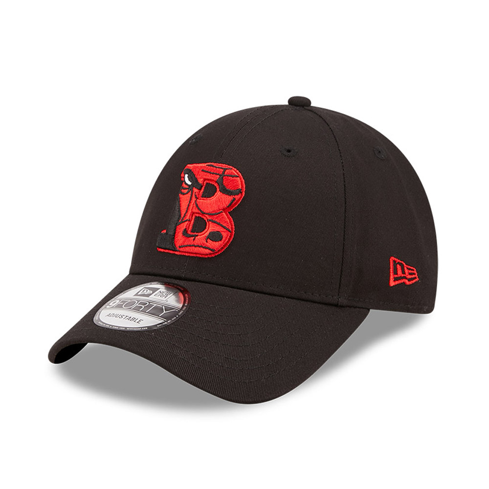 Chicago Bulls Team Logo Black 9FORTY Adjustable Cap