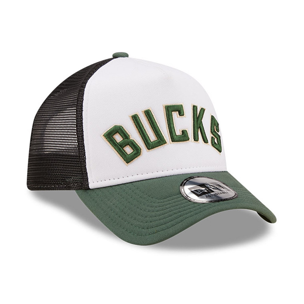 Milwaukee Bucks Team Colour Green A-Frame Trucker Cap