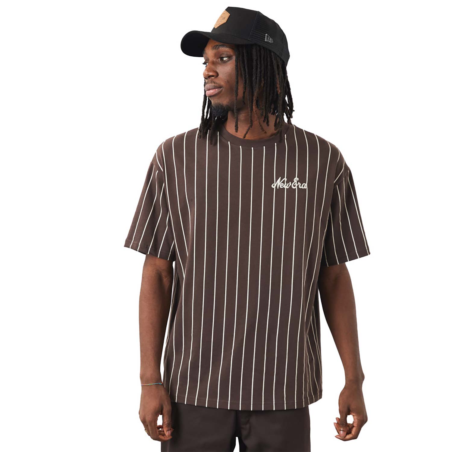 New Era Pinstripe Brown T-Shirt