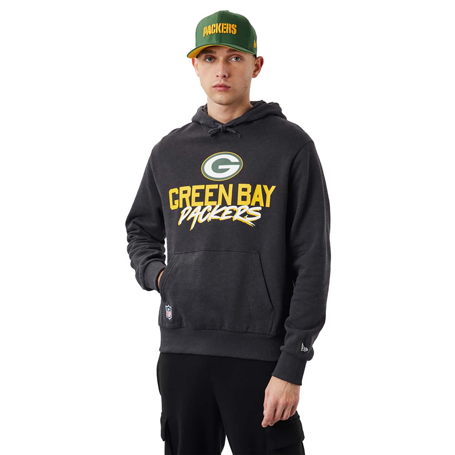Official New Era Green Bay Packers NFL Script Team Heather Graphite ...