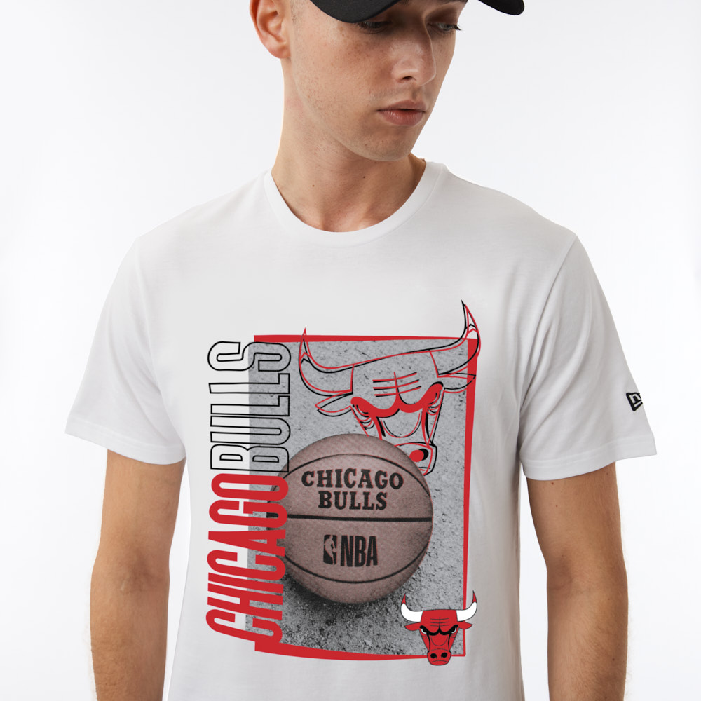 Chicago Bulls NBA Hoop Graphic White T-Shirt