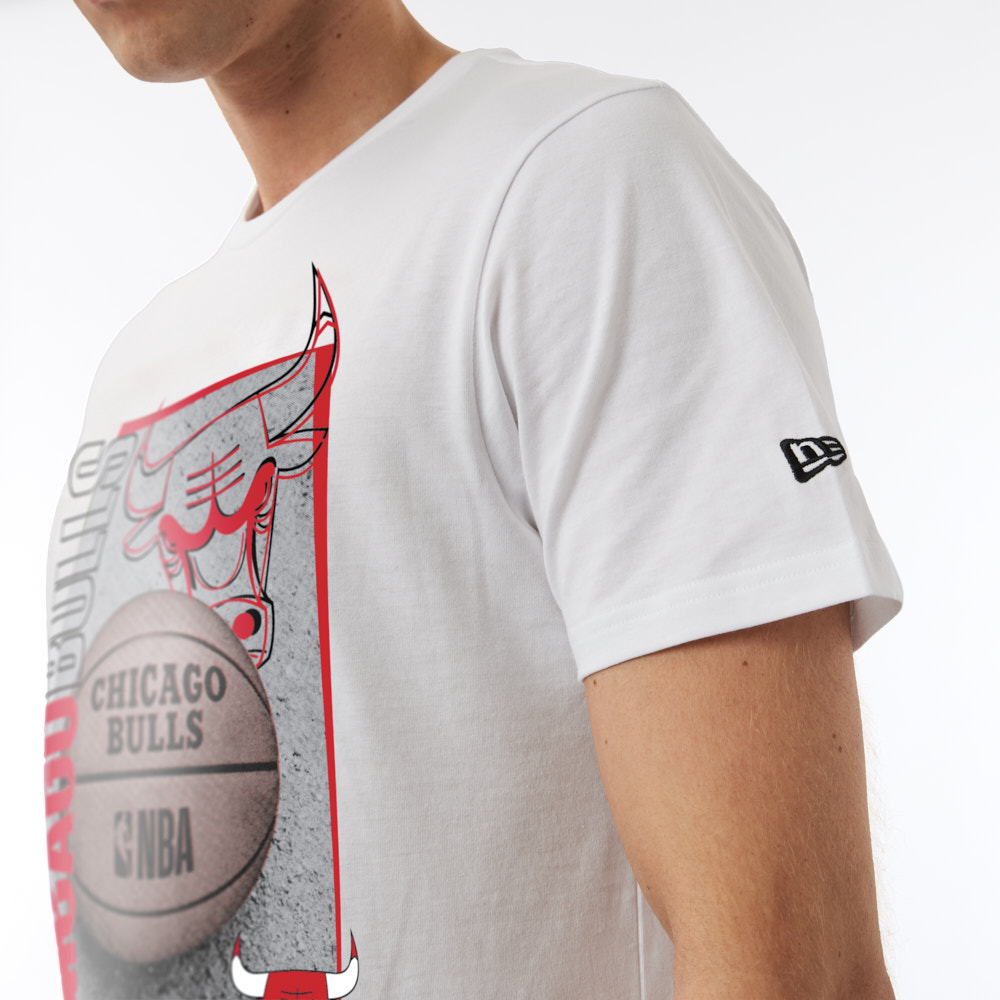 Chicago Bulls NBA Hoop Graphic White T-Shirt