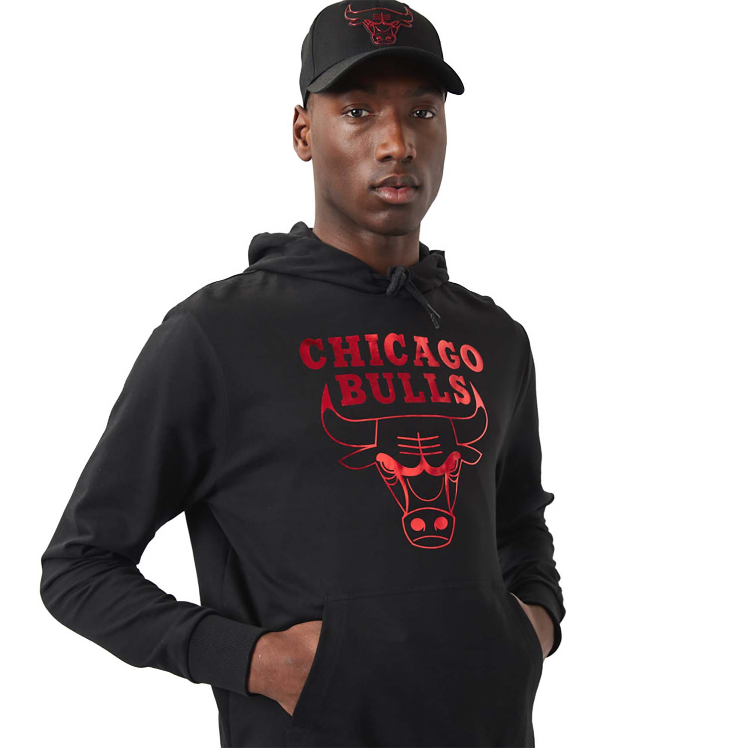 Chicago Bulls NBA Foil Black Hoodie