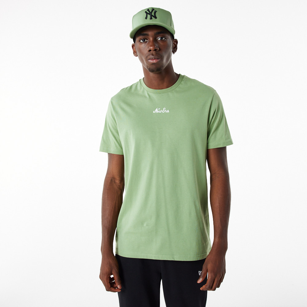 New Era Essential Green Script T-Shirt