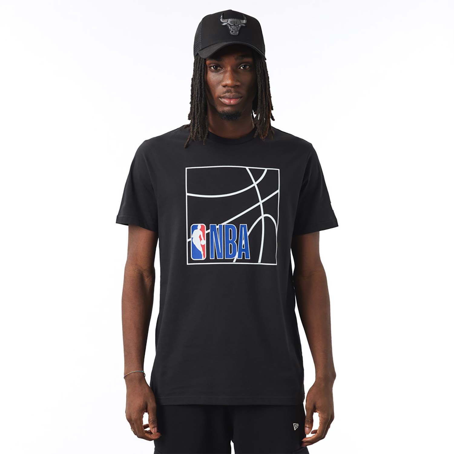 NBA Logo Court Graphic Black T-Shirt