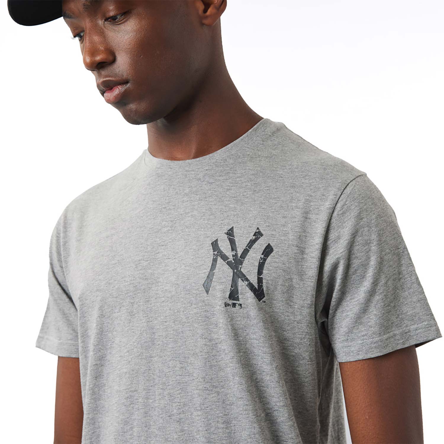 New York Yankees Logo Infill Grey T-Shirt