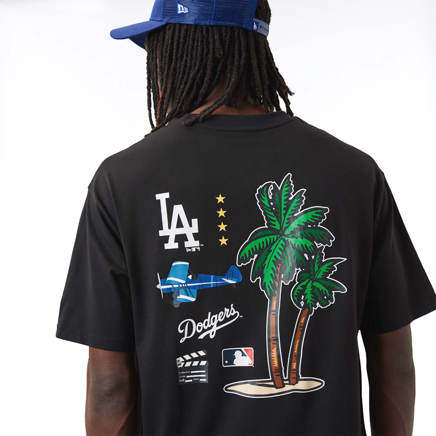 LA Dodgers MLB City Graphic Black Oversized T-Shirt