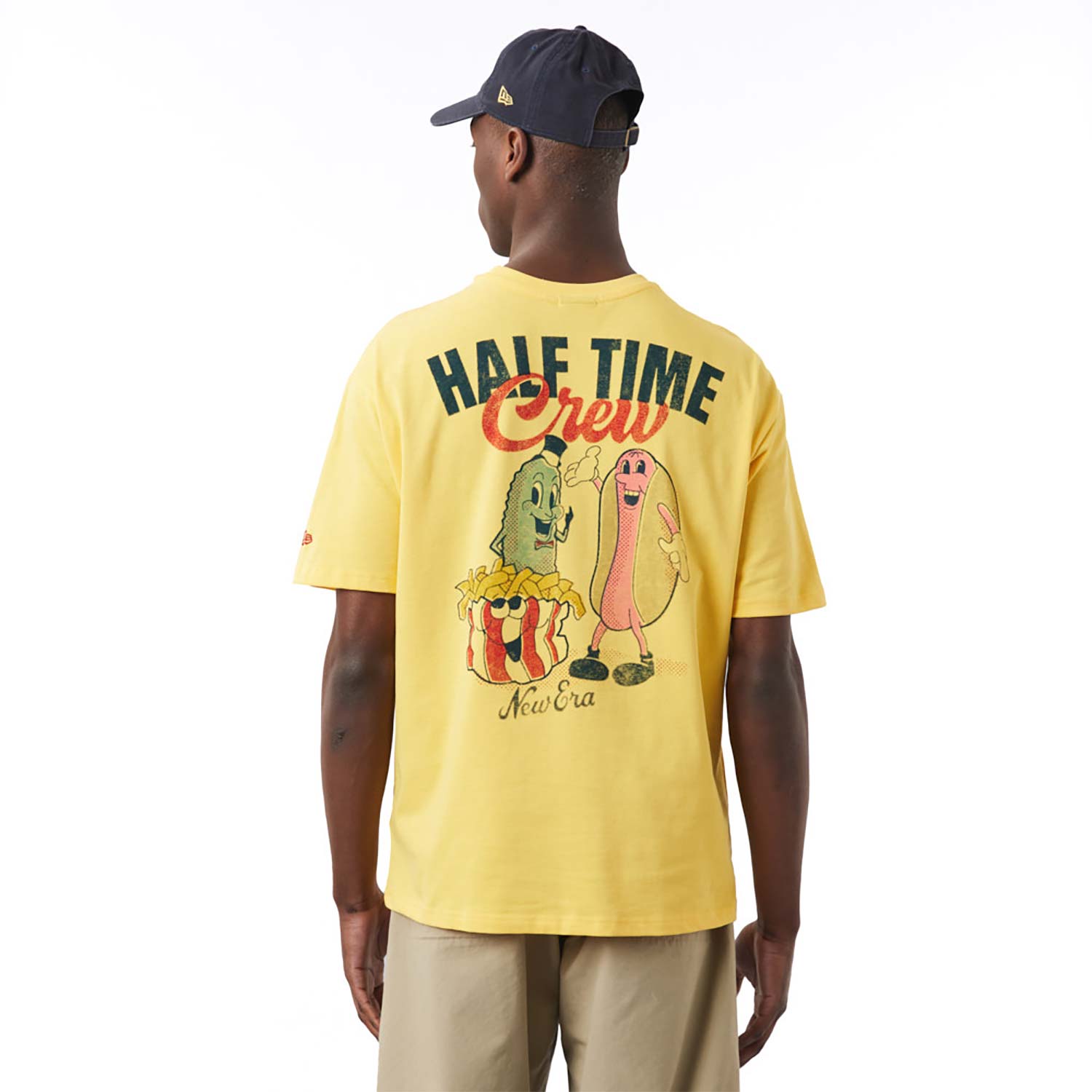 New Era Food Graphic Yellow Oversized T-Shirt